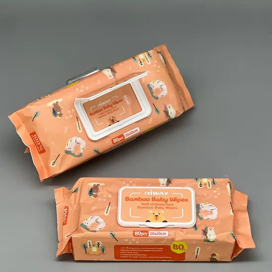Natural Organic Biodegradable Bamboo Baby Cleaning Wet Wipes